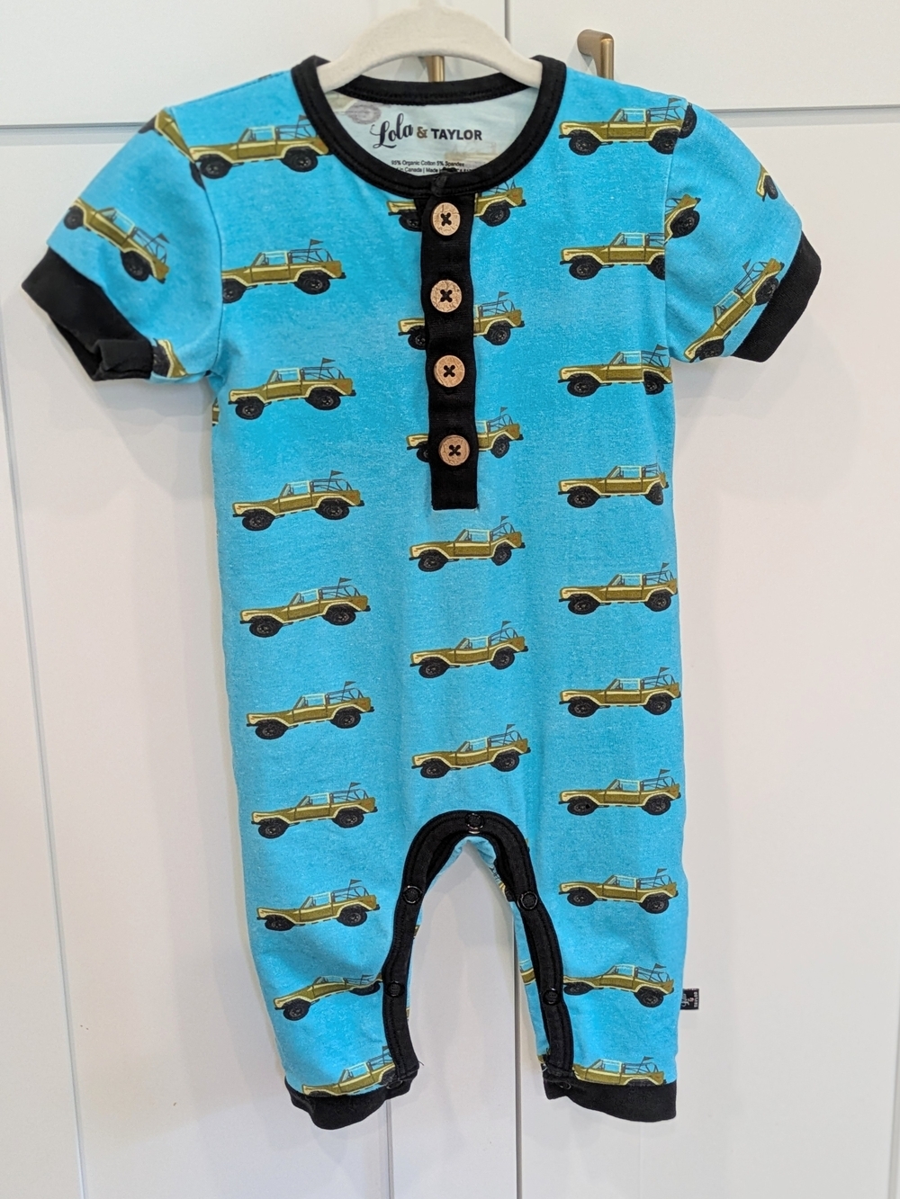 Blue Lola & Taylor One Piece With Car Print